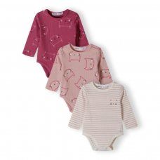 21BABYRIB 3B-03: 3 Pack Ribbed Bodysuits (0-3 Months Only)